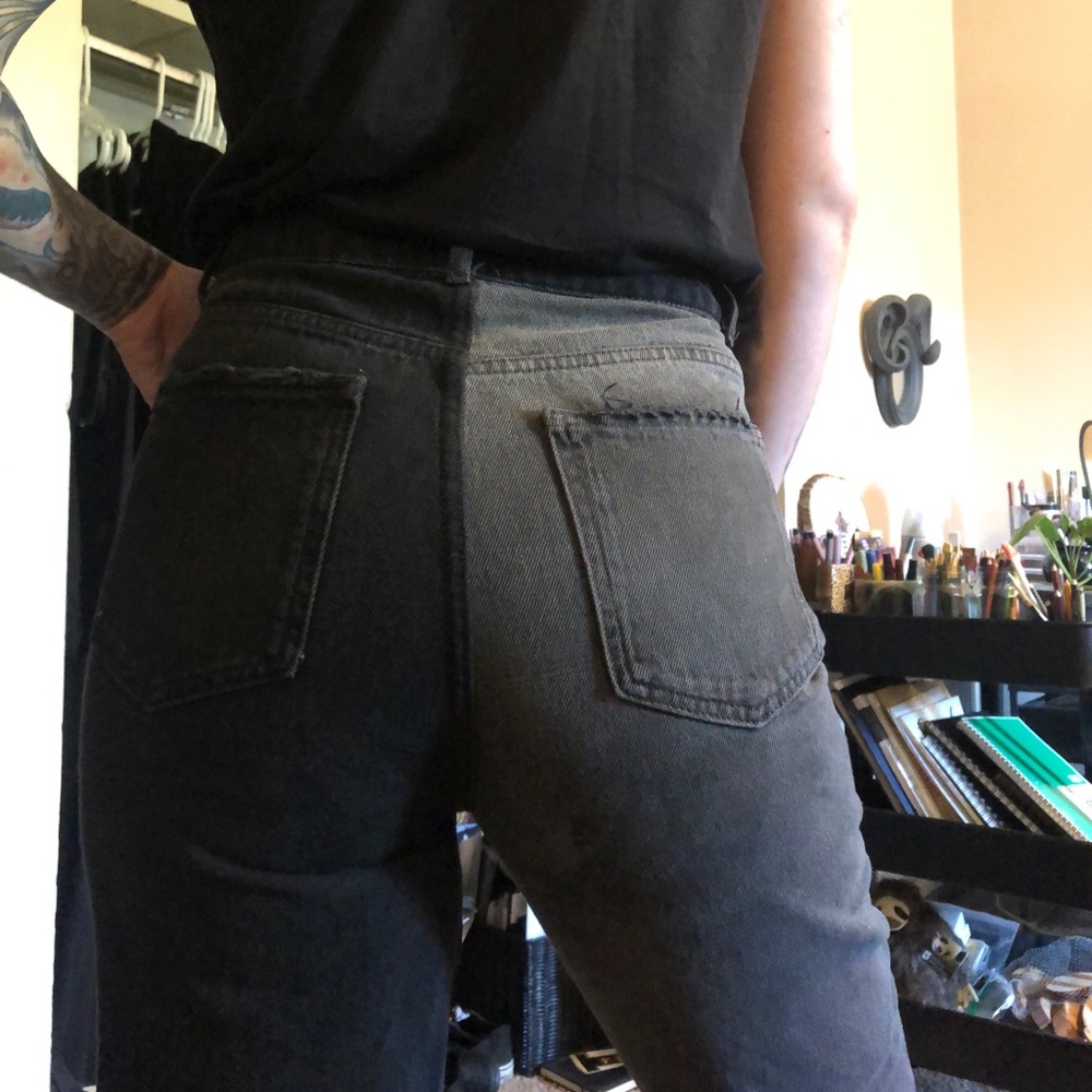 BDG Split Leg High Waisted Straight Jeans